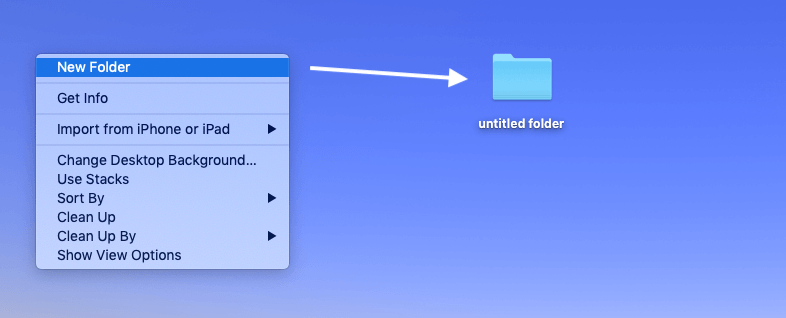 how to create a folder on the mac